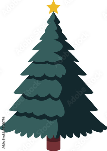 Christmas tree decoration illustration