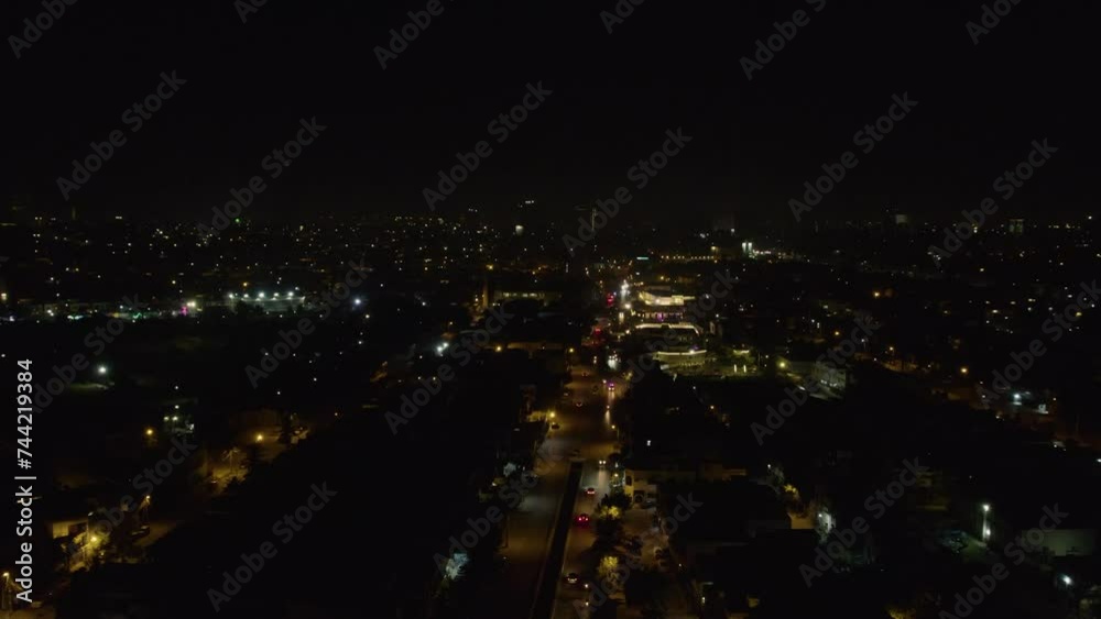 Night view of Karachi city lights, light night from above, Karachi, Pakistan Night view of Karachi city lights, light night from above, Karachi, Pakistan