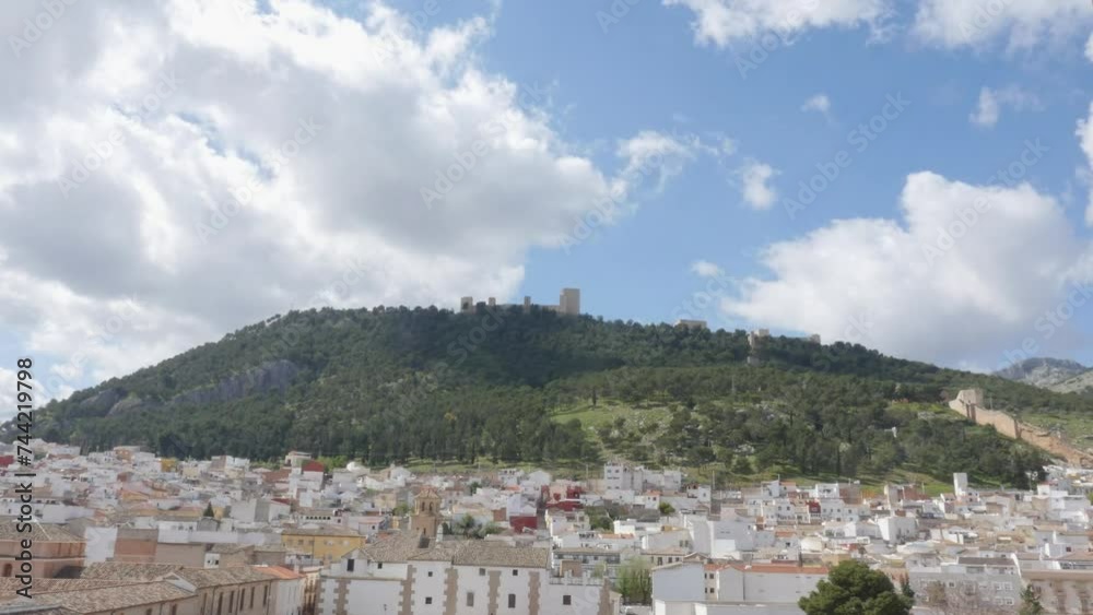 time lapse of jaen with the castle of santa catalina in autumn time lapse of jaen with the castle of santa catalina in autumn