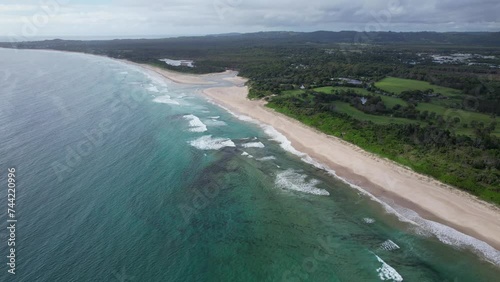 Wallpaper Mural Tranquil Scenery Of Belongil Beach In Byron Bay, NSW, Australia - Aerial Drone Shot Torontodigital.ca