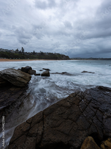 Cloudy morning view at Warriewood Beach, Sydney, Australia. photo