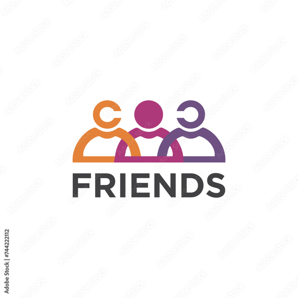 People Six Friends Logo Image Concept Stock Vector (Royalty Free) 199928804  | Shutterstock