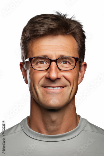 Headshot from handsome man with eye glasses