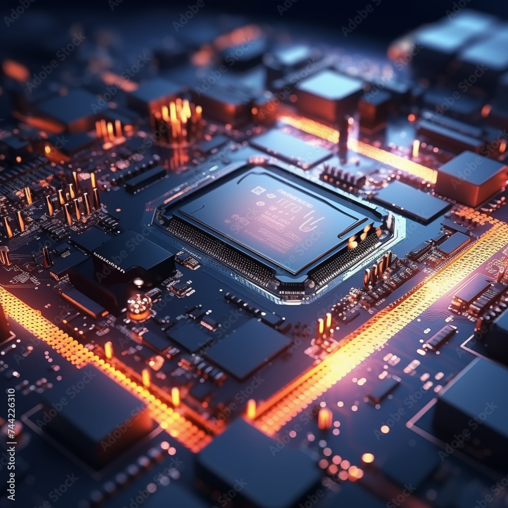 electronic circuit board with processor