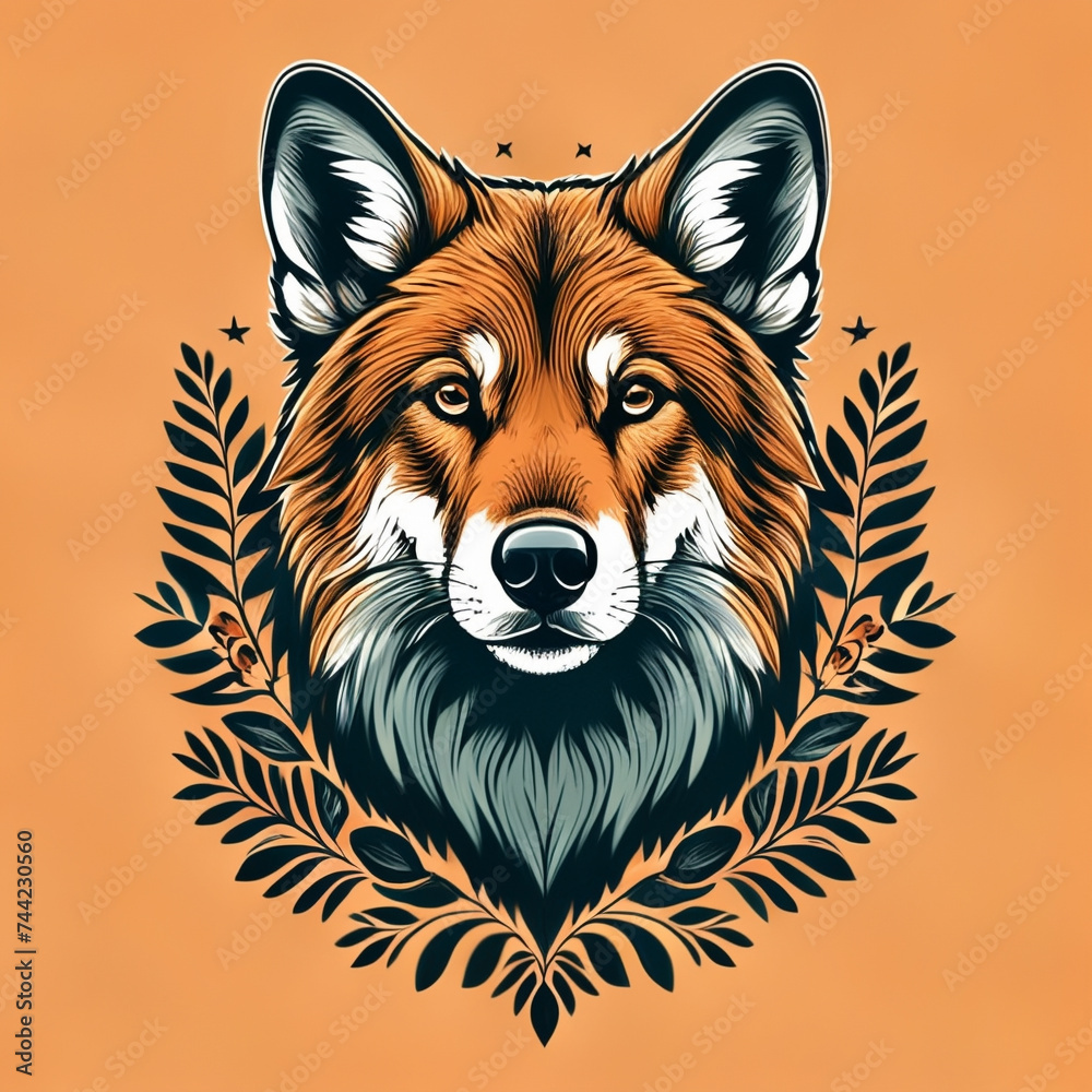 Naklejka premium illustration of a fox