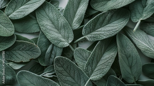 Nature's vibrant palette comes alive in this mesmerizing shot of a lush herb leaf, basking in the warm glow of the outdoors