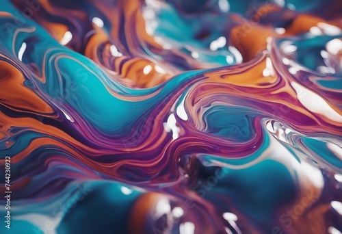 Abstract colorful background Fluid wallpaper with mixing paints Modern art Marble texture