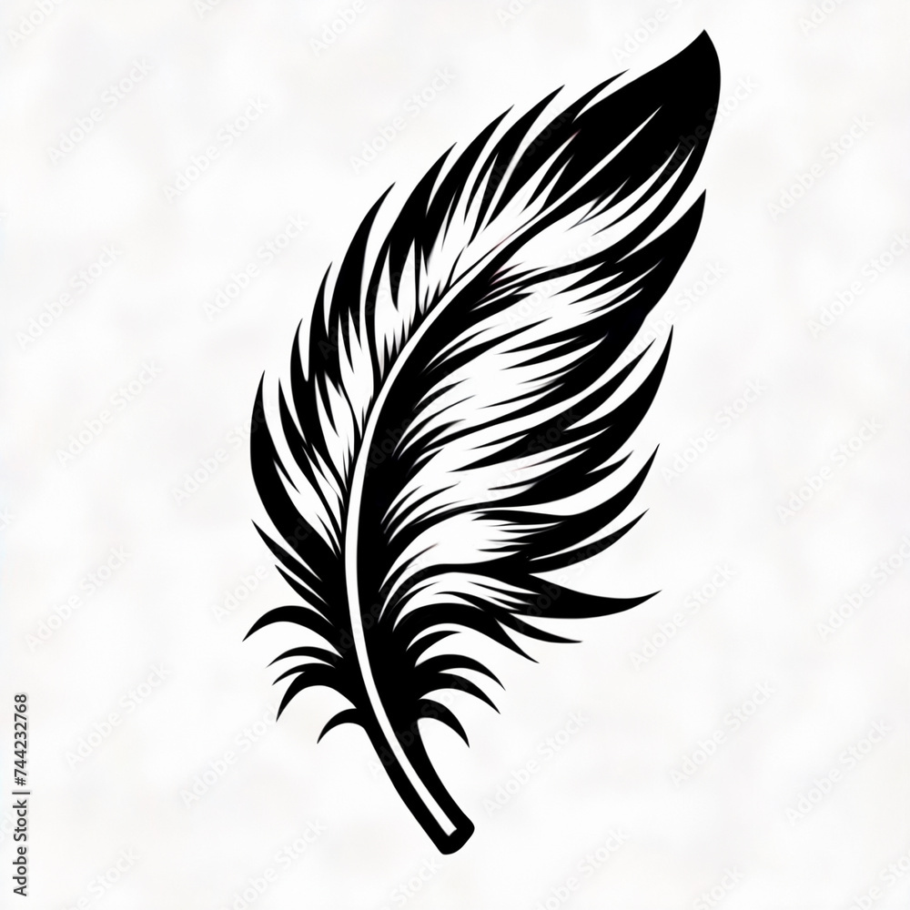 Obraz premium feather isolated on white background