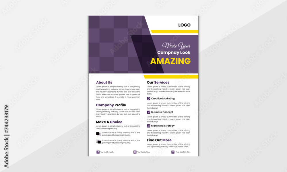 Obraz premium Creative Modern Vector Business Flyer Design Template