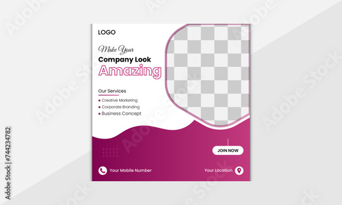 Modern Creative Vector Business Social Media Post Design Template