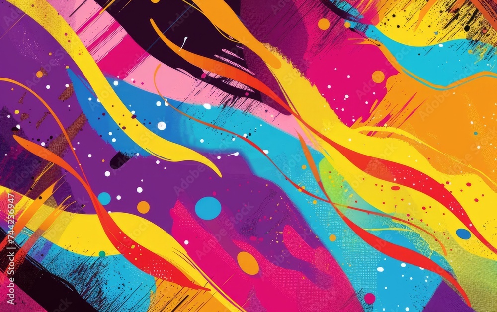 a colorful background with a shape and lines in the style of bold color blobs Generative AI a colorful background with a shape and lines in the style of bold color blobs Generative AI
