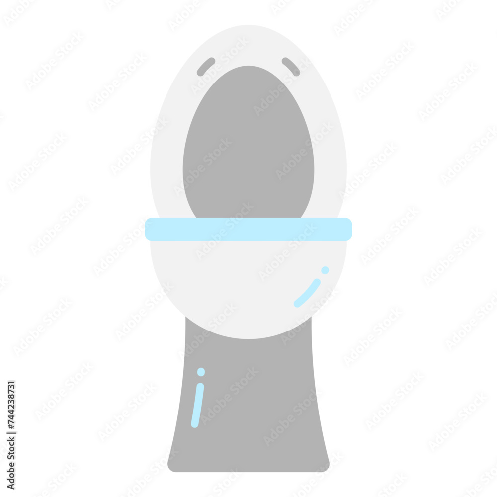 Illustration of Toilet Seat design Flat Icon Illustration of Toilet Seat design Flat Icon