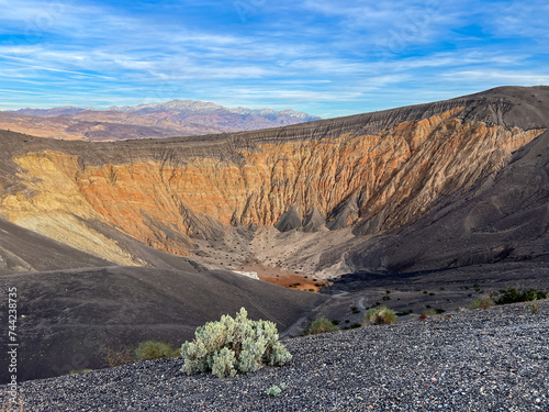 Ubehebe Crater caused by a volcanic steam eruption in Death Valley National Park photo