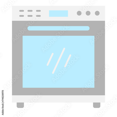 Illustration of Microwave design Flat Icon
