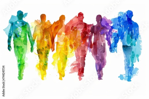 LGBTQ Pride twinkle. Rainbow volunteers colorful gender imbalance diversity Flag. Gradient motley colored roygbiv LGBT rights parade festival rainbow street diverse gender illustration