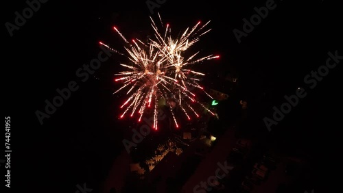 Fireworks on the Berici Hills - Vicenza Italy photo
