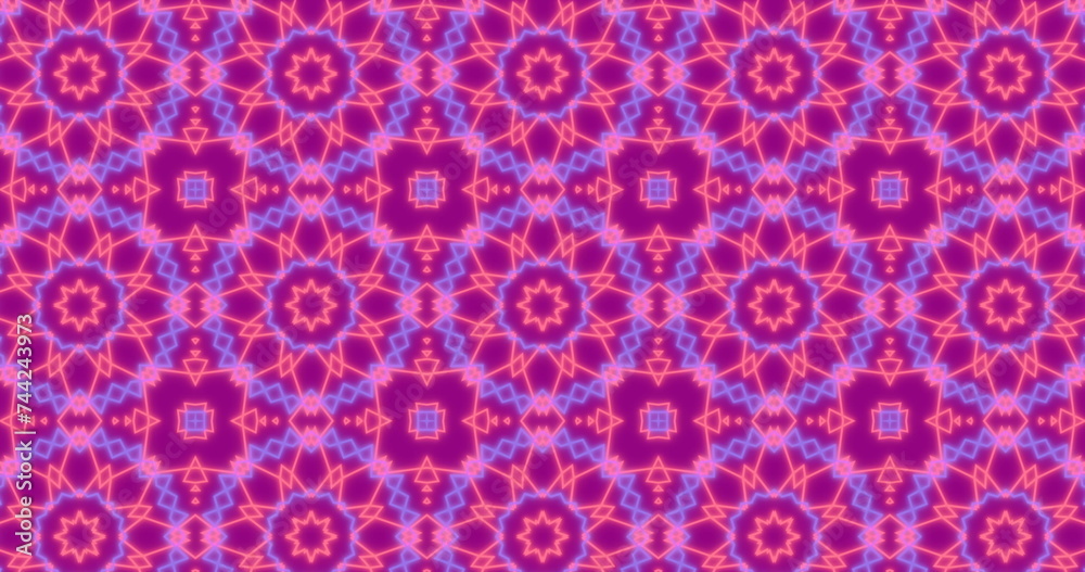 Image of moving shapes on pink background