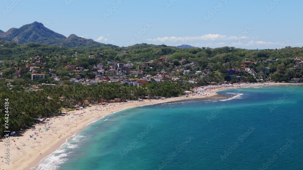 Aerial flight over Sayulita, Mexico Aerial flight over Sayulita, Mexico