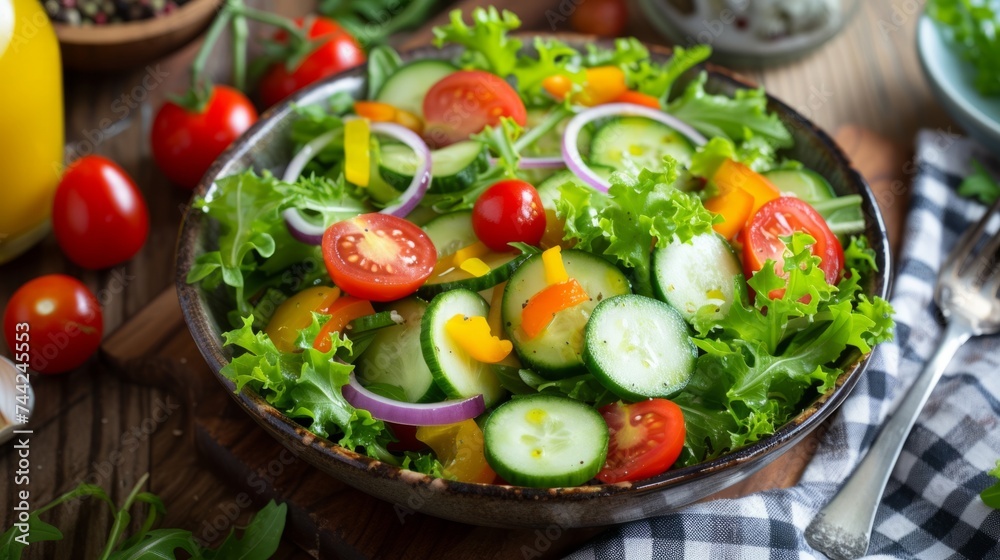 Fresh vegetable salad generative ai Fresh vegetable salad generative ai