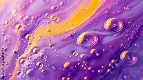 abstract purple and yellow design, simulating a soap texture generative ai