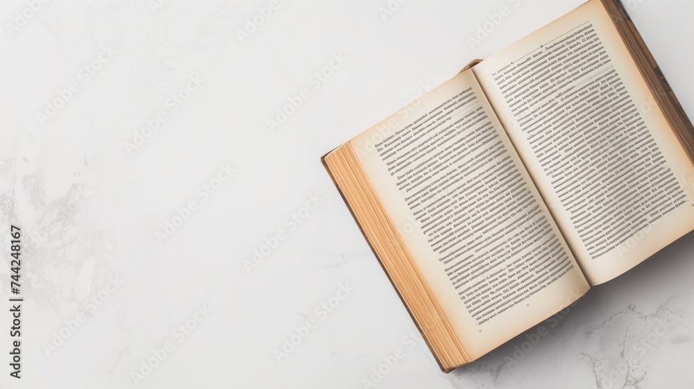 Obraz premium Open book on white background