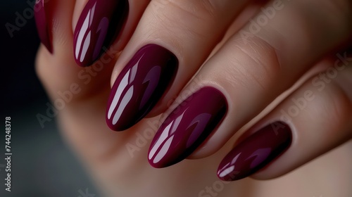 glamorous beautiful manicure on a trendy texture background