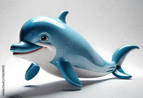 a fictional unbranded isolated plastic toy dolphin