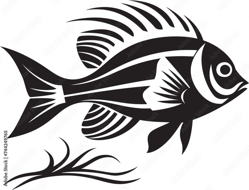 Inked Inspirations Black Vector Fish Graphics Inspired by Tropical Waters Whimsical Waters Tropical River Fish Vector Icons in Black Inked Inspirations Black Vector Fish Graphics Inspired by Tropical Waters Whimsical Waters Tropical River Fish Vector Icons in Black