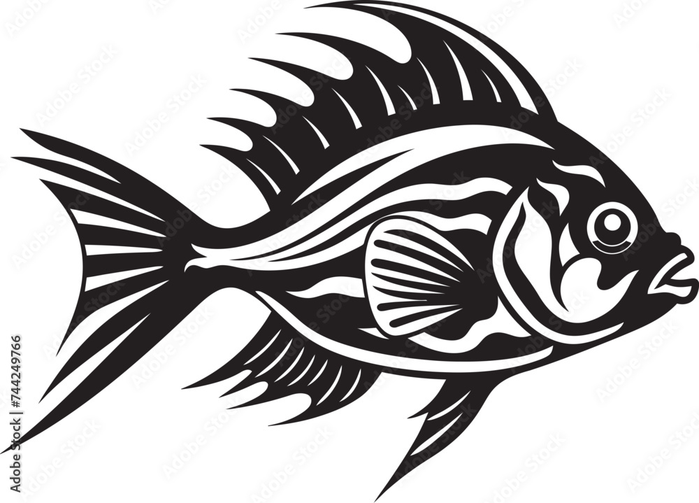 Nautical Nostalgia Tropical River Fish Vector Designs in Black Inked Inspirations Black Vector Fish Graphics Inspired by Tropical Waters Nautical Nostalgia Tropical River Fish Vector Designs in Black Inked Inspirations Black Vector Fish Graphics Inspired by Tropical Waters
