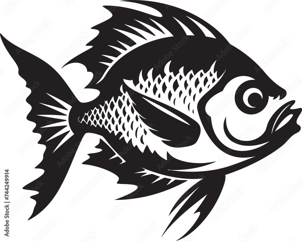 Aqua Aesthetics Black Vector Fish Graphics for Tropical Rivers Freshwater Fancies Vector Tropical River Fish Outline Collection Aqua Aesthetics Black Vector Fish Graphics for Tropical Rivers Freshwater Fancies Vector Tropical River Fish Outline Collection