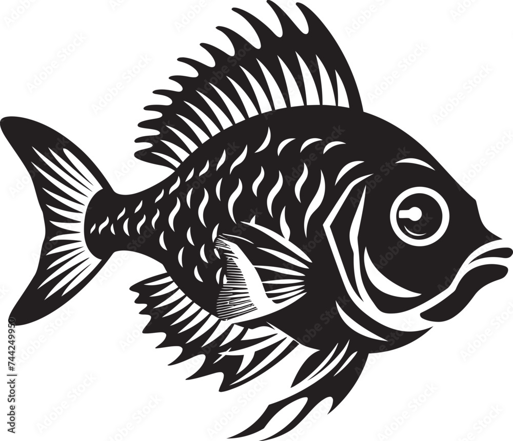 Oceanic Odyssey Vector Tropical River Fish Design Fin tastic Finds Black Vector Fish Silhouette Oceanic Odyssey Vector Tropical River Fish Design Fin tastic Finds Black Vector Fish Silhouette