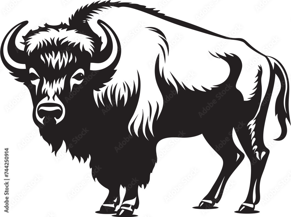 Black Bison Echoing the Spirit of the Plains The Ancestral Guardian Black Bison Icon