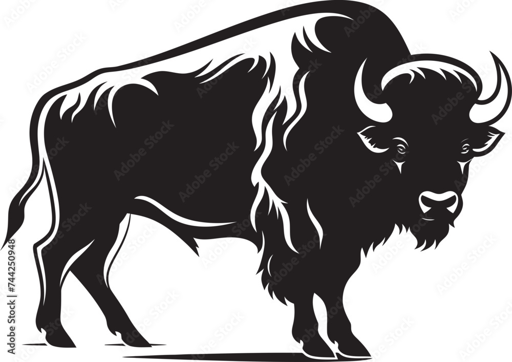 Unveiling the Primal Power Black Bison Icon Wisdom and Strength Black Bison Logo