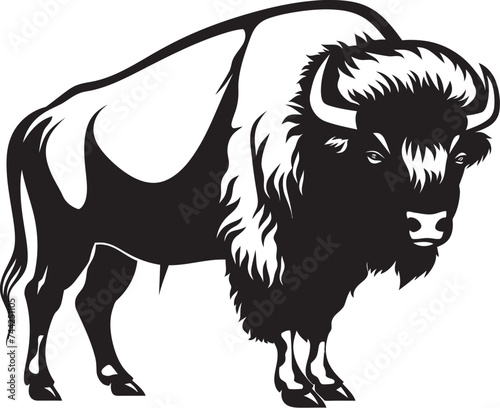 Black Bison Attract Strength and Power to Your Brand Stand Tall and Be Seen Black Bison Logo Design