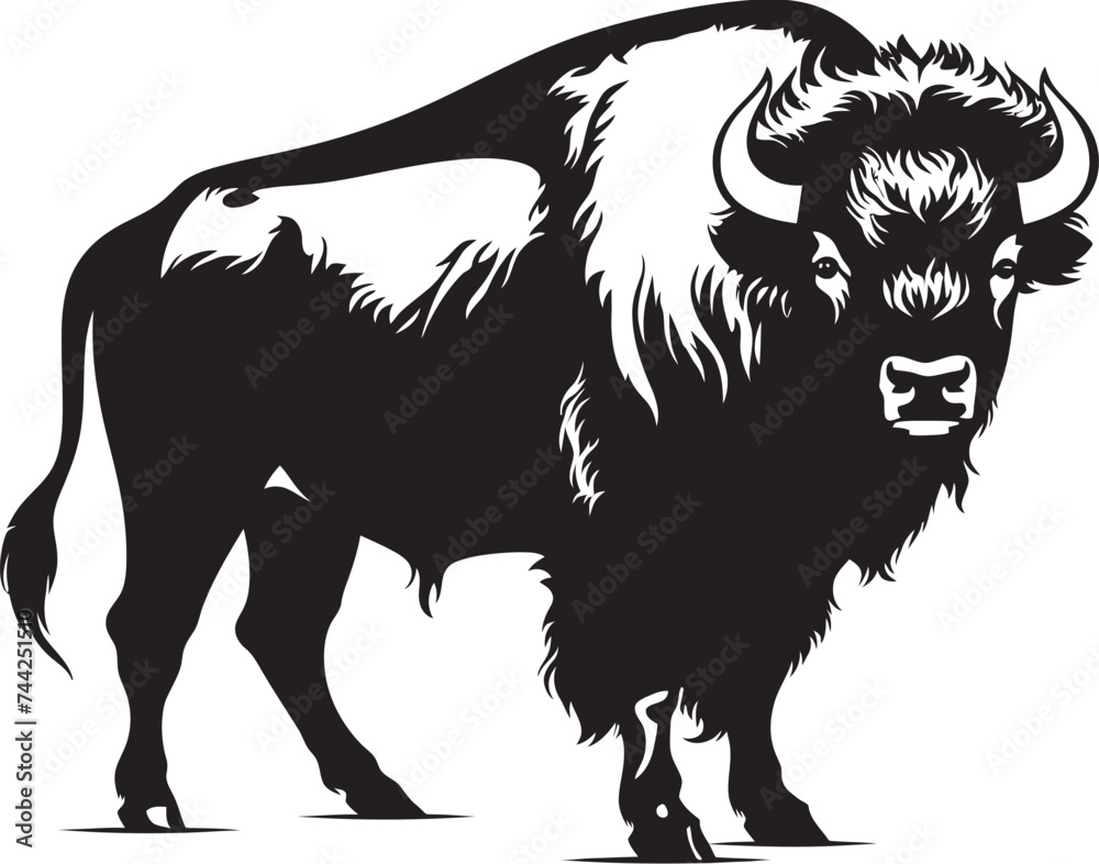 Obraz premium Bison Athletics Unleash the Power in Your Brand Black Bison Travel Explore with Unmatched Strength
