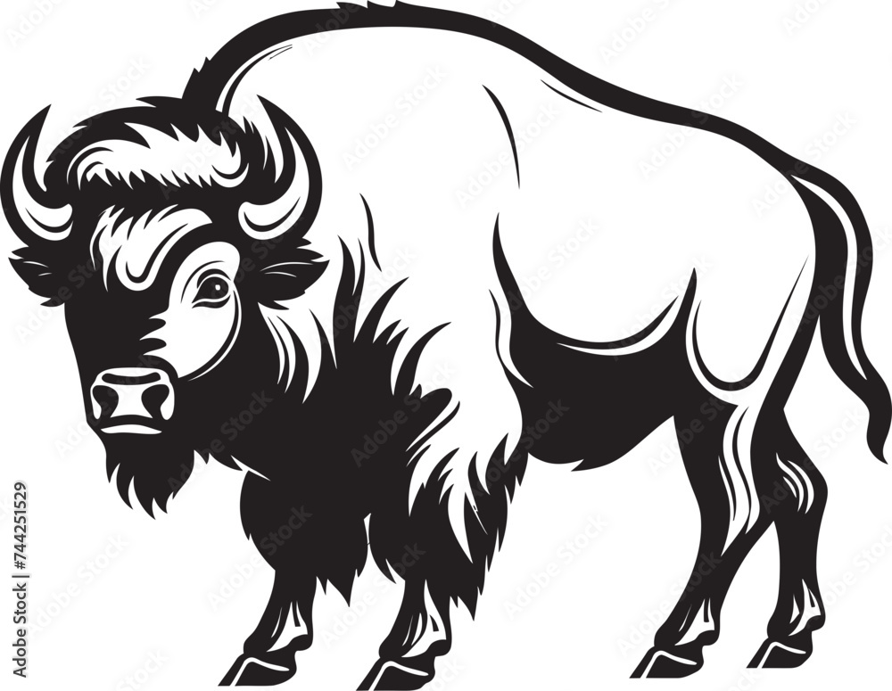 The Essence of Resilience Black Bison Vector Graphic Timeless Strength Black Bison Logo for Centuries The Essence of Resilience Black Bison Vector Graphic Timeless Strength Black Bison Logo for Centuries