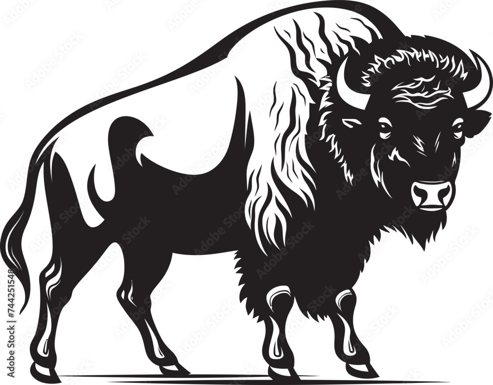 Black and Proud The Bisons Mark Strength Unleashed Black Bison Icon