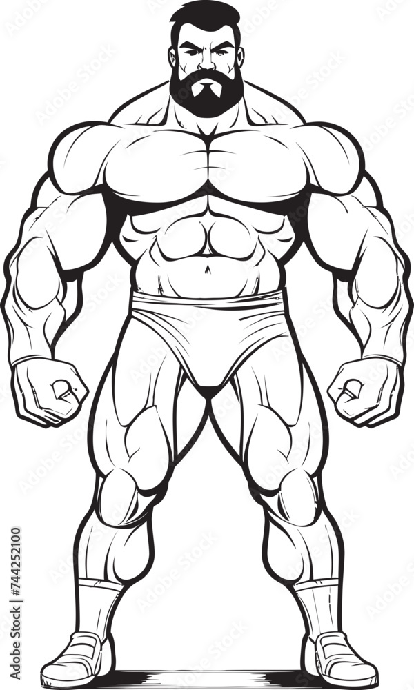 Swoleness with a Heart Black Bodybuilder Caricature The Gigantic Gentle Giant Black Muscleman Mascot Icon Swoleness with a Heart Black Bodybuilder Caricature The Gigantic Gentle Giant Black Muscleman Mascot Icon
