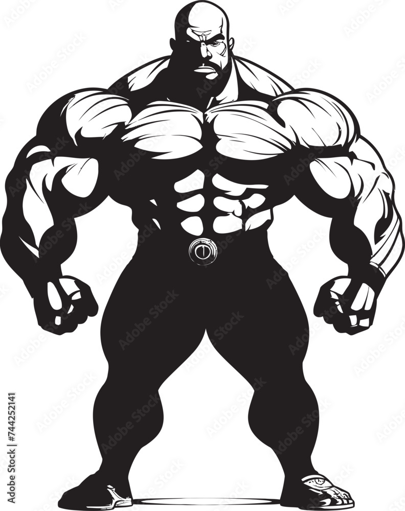 Biceps in Black and White A Bold Bodybuilder Caricature The Cartoon Colossus A Powerful Physique in Graphic Form Biceps in Black and White A Bold Bodybuilder Caricature The Cartoon Colossus A Powerful Physique in Graphic Form