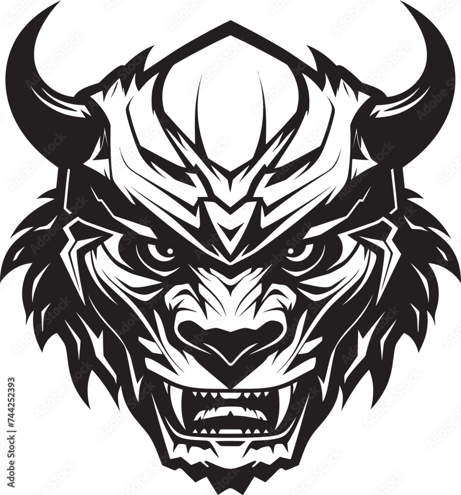 Fototapeta premium Charging Bull A Mascot for Athletic Apparel and Performance Guardian Bull A Mascot for Security and Protection