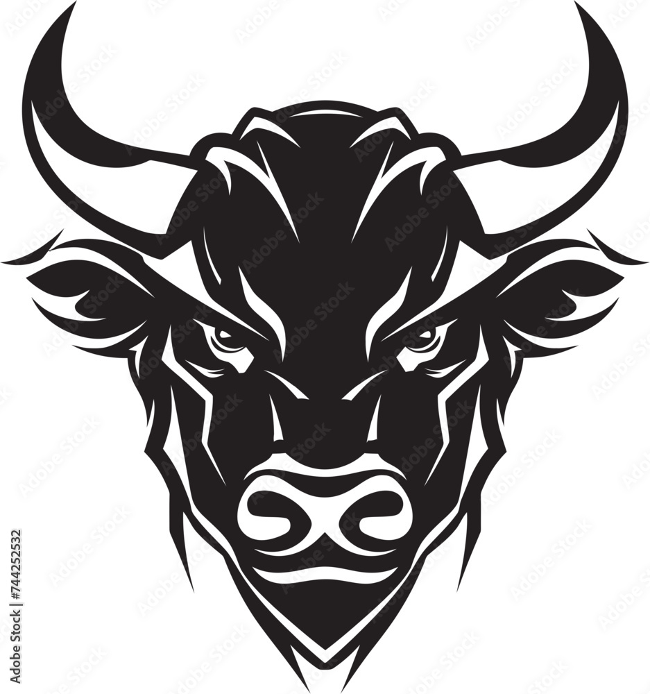 Hooves and Hustle A Bull Mascot for Ambitious Ventures Charging Bull Athletic Performance in a Black and White Icon Hooves and Hustle A Bull Mascot for Ambitious Ventures Charging Bull Athletic Performance in a Black and White Icon