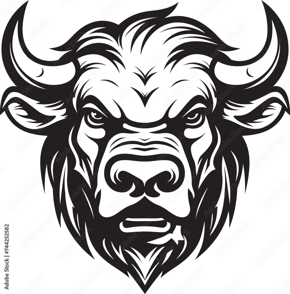 Unwavering Focus A Black and White Icon for Goal Oriented Brands Unleash Your Brands Strength A Black and White Bull Mascot Unwavering Focus A Black and White Icon for Goal Oriented Brands Unleash Your Brands Strength A Black and White Bull Mascot
