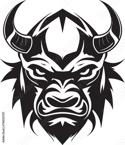 Pioneering Spirit A Bull Head Icon for Trailblazing Brands Always on the Rise A Bull Mascot for Upward Mobility