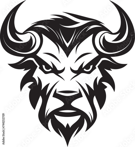 Resilience and Resolve A Bull Mascot for Overcoming Challenges Pioneering Spirit A Bull Head Icon for Trailblazing Brands
