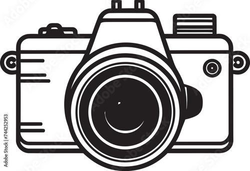 Simplicity at its Finest Black Camera Line Art Logo A Timeless Mark Black Camera Line Art Icon Vector