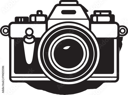 Minimalist Masterclass The Camera Icon Reduced to Perfection Black and White Beauty A Timeless Logo with Classic Appeal
