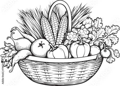 Basket Brilliance Coloring the Abundance of Natures Bounty Farm Fresh Fun Coloring Pages of Vibrant Veggies