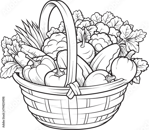 Unleash Your Inner Artist Color a Basketful of Fun Veggie Bonanza Color Your Own Harvest Dream