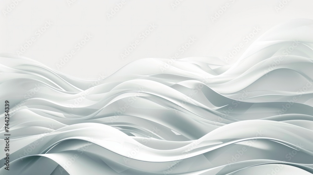 Obraz premium white wave textures background generative ai