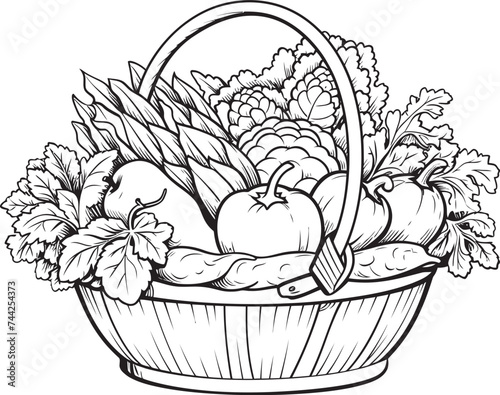 Фотография Veggie Vibes Color Your Own Basketful of Fun Get Colorful with Nature Basket Fun